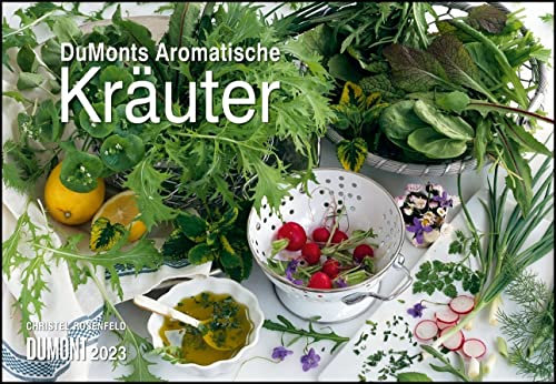 DUMONT aromatische Kräuter - Kalender 2023 - DuMont-Verlag - Küchenplaner mit Rezepten und Platz für Eintragungen - 42 cm x 29 cm (offen 42 cm x 58cm)