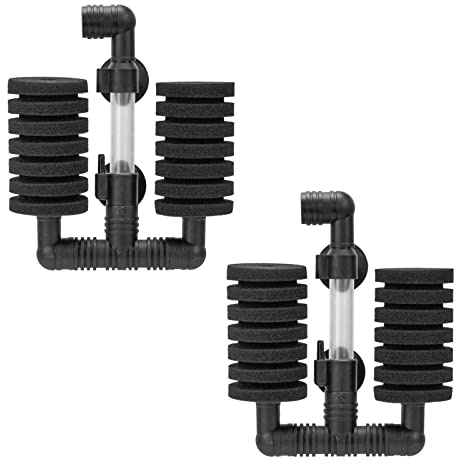 TOKSEO Lot de 2 filtres éponge pour Aquarium - Filtre d'aquarium - pour Filtration Biologique et mécanique