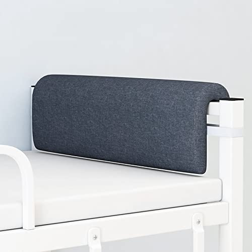 Gepolstertes Bett Kopfteil Kissen Stützkissen King-Size-Einzel-Doppel-Rückenlehnenkissen, Holz/Metall-Eisenbettkopfteil Lesekissen, Atmungsaktive Baumwolle Leinen Kopfteil-Nackenrolle(70x25x5cm,Grey1)