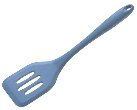 Wiltshire Silicone Slotted Turner, Flipping & Turning Tool, Fish Slice | Cooking & Serving Spatula, Heat-Resistant Utensil, Non-Stick, Non-Scratch, Petrol Blue, 29.5x6.9x1.7cm