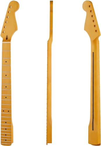 RIESKAS Guitar Neck 22 Fret ST Maple Fretboard Guitar Neck Guitar DIY Parts Replacement