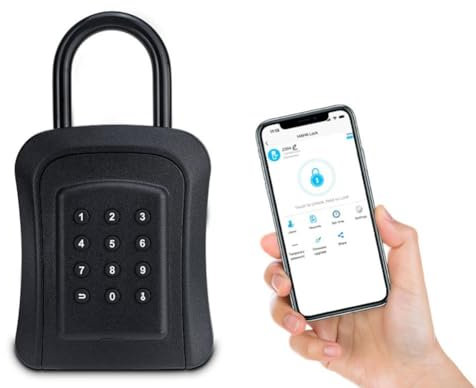 HpLive Schlüsselkasten, sichere Geheimaufbewahrungsbox, elektronischer Schlüsselsafe-Organizer, Entsperren per Passwort/App