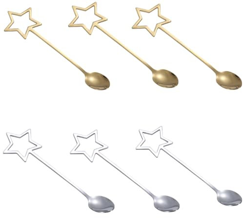 Cucchiaino da caffè in acciaio inox 304, latte macchiato cucchiaio, cucchiaio espresso, posate per casa, ristorante, hotel, uso quotidiano (6 pezzi)