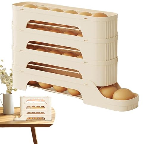 Distributeur d'œufs à rouler, distributeur automatique d'œufs – Ventilé, organiseurs de cuisine multicouches et stockage, fournitures de cuisson pour comptoir, porte de réfrigérateur