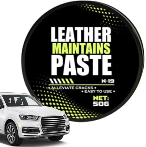 Crema Riparante Pelle,Idratante per Cuoio - Pasta Lucidante 50g A Lunga Durata Con Spugna Rinnovatrice Per Divani Interni Arredamento E Carrozzeria Auto