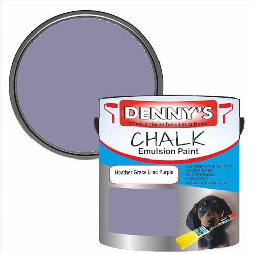 Premium Interior Wall & Furniture Chalk Paint – Heather Grace Lilac Purple – Rich Matt Finish, Durable & Washable, Low Odour, Ideal for Living Rooms, Bedrooms & Hallways (500ML Tin)