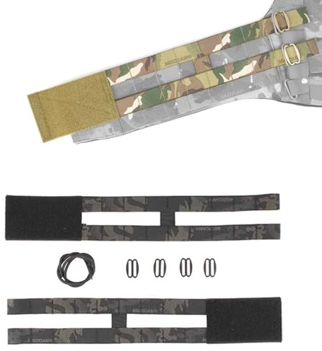 DYCZMALQ Taktisk AVS 2-band skelett cummerbund MOLLE rör Cummerbund 500D nylonväv midjeskydd Airsoft väst växeltillbehör (BCP)
