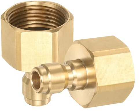 QUARKZMAN 2Pcs Adaptateur Pour Nettoyeur Haute Pression, Raccord Rapide Male 1/4 Vers Femelle M22 Adaptateur Tournant En Laiton Pour Tuyau De Nettoyeur Haute Pression