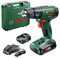 Bosch Cordless Combi Drill PSB 1800 LI-2 (2 batteries, 18 Volt System, in carrying case)