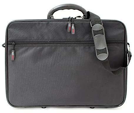 Artway A3 Art Portfolio Case - Art Storage Folder with Carry Handle/Shoulder Strap, Internal/External Pockets and Internal Securing Strap (No Rings) - Black