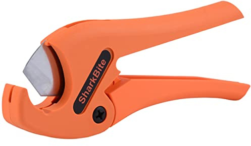 SharkBite Pipe Cutter Tool, Cuts 1/4 to 1 Inch Pipe, Orange Handles, Plumbing Fittings, PEX, PE-RT, U701