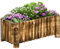 Outsunny Hochbeet Pflanzkasten Kräuterbeet Pflanzbeet Gemüse Blumenbeet Blumenkasten, Tannenholz 78x35x30 cm
