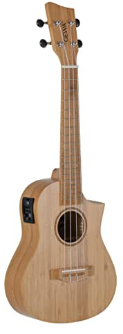 GEWA Concert E-Akustik Ukulele Manoa Bambus Elektro - Bambus massiv - mit Cutaway - Natur seidenmatt - UCT-2 Preamp - inkl. gepolstertem Gig Bag - K-CO-BBE