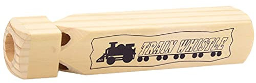 STOBOK Holz Zug Pfeife Kinder Spielzeug Blasinstrumente Aus Kiefernholz Für Party Festival Und Pädagogisches Spielen 7.4 Zoll Musikalische Eisenbahn Lokomotivepfeife