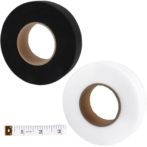JSMTKJ 2 Cintas Termoadhesivas para Dobladillos, 64 m x 40 mm, Sin Costura | Adhesivo Textil para Plancha, Unión Rápida de Bajos en Pantalones, Prendas y Cortinas, Fácil de Aplicar