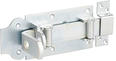 Alberts 118563 Vals-låsbult | rak, med platt handtag och fastsatt ögla | gul galvanisering | Plåt 180 x 80 mm