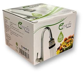 Irisana - Ecogrifo IR33 - Para Diámetros de 22 a 24 mm - Con 2 Flujos - Ahorra hasta 65% de Agua - Ideal como Purificador para Beber, Cocinar y Limpiar