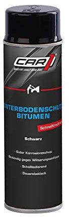 CAR1, protezione sottoscocca bitume, protezione contro la corrosione, sottoscocca e carrozzeria, bomboletta spray nera 500 ml