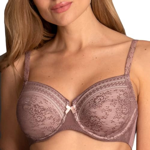 Rosa Faia 5653-769 Women's Fleur Berry Pink Floral Lace Underwired Support Full Cup Bra 32G