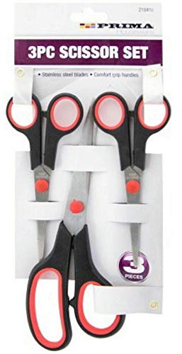3 X Kitchen Scissors Stainless Steel Household Scissor Set Soft Grip Office UK