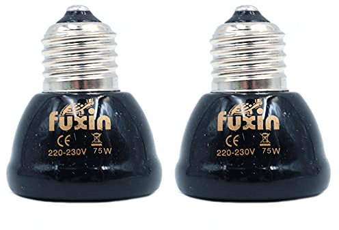 ANCLLO E27 Glühbirne Ferninfrarot Keramik Haustier Heizlampe für Eidechse Obst Spinne Reptil Box Wärmer 25 W