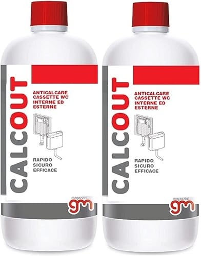 Magazzini GM - Disincrostante Anticalcare per Cassetta WC CalcOut, Effetto Rapido, Sicuro per Plastiche e Gomme, Trattamento Economico, Made in Italy, 1L (2)