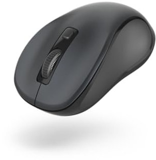 Hama Bluetooth Maus kabellos (3 Tasten, 800dpi/1200dpi/1600dpi, optische Maus kabellos, Wireless, Computermaus, für Laptop/PC/Tablet, geräuschlos, Batterie, für Rechtshänder/Linkshänder) anthrazit
