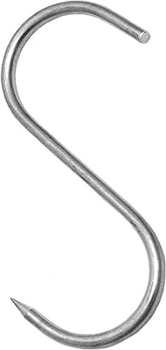 Wolfcut 20 x Meat Hooks S Hooks CNS Butcher Hooks Butcher Hooks Smoker Hooks Choice of Configuration 80/4 mm
