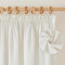 PONY DANCE Wohnzimmer Gardinen Leinen Vorhänge mit Kräuselband 2er Set Linen Curtains with Rail Hooks Leinenvorhang Halbtransparent Boho Gardinen Leinenoptik, H 220 x B 140 cm, Creme