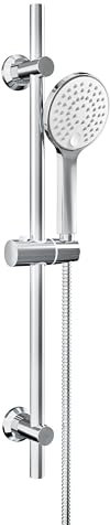 Görbach Duschset Duschbrause mit Schlauch und Halterung, Brausestangeset 0.7m Chrom Duschstange mit Duschkopfhalter und Handbrauseschlauch D12cm