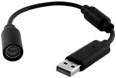 GANPUB Svart Vivi Audio USB Breakaway PC kabeladapter omvandlare för Xbox 360-kontroll, RockSmith kabel i äkta toner