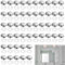 Deilonie Chrome Screw Caps, Small Chrome Dome Screw Cover Caps for 6g & 8g Mirror Screws, Cover Caps for Screws, Screw Cover Caps, Decorative Cap Covers(50 Pcs)