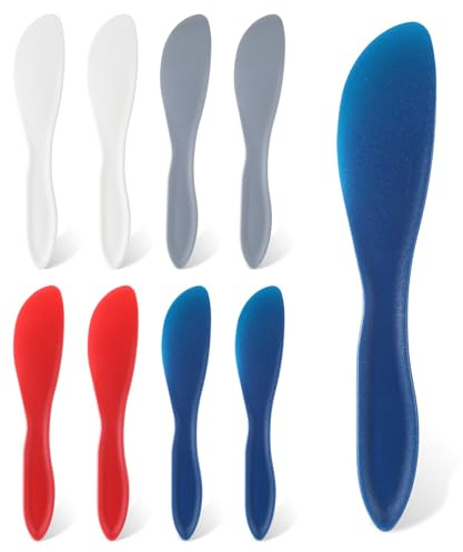 Gjinxi 8 coltelli in plastica multiuso per spalmare il burro, coltelli da cucina per glassare formaggio, burro, crema, glassa, sandwich, per salumi