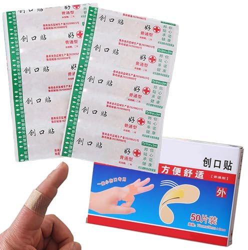 Lot de 50/100 bandages flexibles imperméables | Pansement adhésif en tissu flexible respirant, autocollants de protection, fournitures de soins des plaies mineures et éraflures
