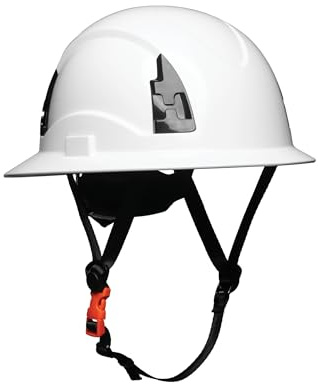 Malta Dynamics APEX Safety Helmets – Type 2 Class E, Full Brim, Non-Vented, Rated for 20,000 Volts and Top, Front, Back, and Side Impact Safety Hard Hat, OSHA and ANSI Certified (White)