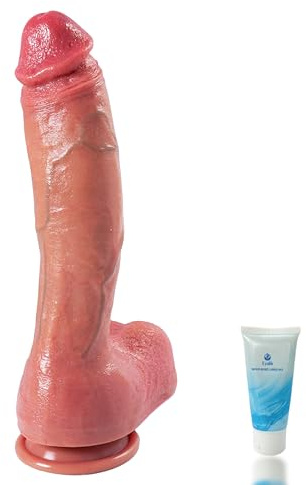 22CM AnalDildo Realistischer Dildo, Klassische Dildos Mit Starkem Saugnapf Fühlt sich an wie Haut, Analdildo Sexspielzeug für Männliche Oder Weibliche Vaginal- und Analspiele mit Lube (Fleischfarben)