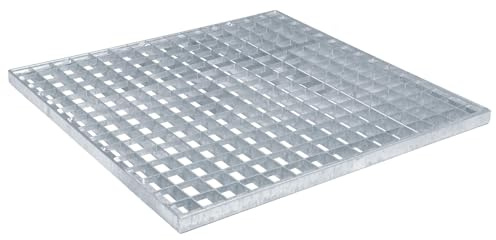 vidaXL Galler Silver 50 x 50 x 2 cm Varmförzinkad stål