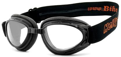 HELLY® - No.1 Bikereyes® | Motorradbrille, Bikerbrille | winddicht, gepolstert, beschlagfrei, HLT® Sicherheitsglas nach DIN EN 166 | TOP Tragegefühl bei langen Ausfahrten | Motorradbrille: 1331b
