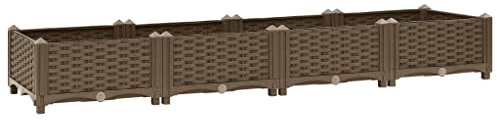 vidaXL Fioriera Rialzata 160x40x23 cm in Polipropilene