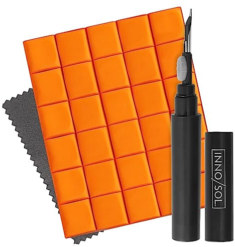 INNOSOL Premium rengöringsset för elektronik | Passar för AirPods, hörlurar, kamera, smartphone m.m. | AirPods rengöringskit med rengöringsmassa, rengöringspenna och mikrofiberduk