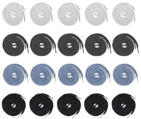 DEANKEJI 20 Piezas Repuesto Cordón, Cordón de Algodón de Repuesto 5 Colores, Estructura Fina, Suave y Duradera, Adecuada para Pantalones de Yoga, Sudaderas, Chaquetas, Zapatos y Gorros