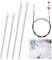 Vyuwast 5 Stück Abflussreiniger Bürste Abflussbürste Rohrreinigungsbürste 45/60cm Waschbecken Abflussreinigungsbürste 1.6m Abflussspirale Spülbecken Reinigungshaken Haar Clog Tool für Küche Badezimmer