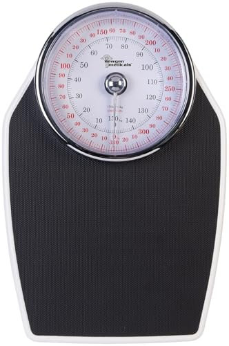 newgen medicals Körperwaage: Mechanische Personenwaage, 20-cm-Skala, rutschfest, 150 kg Höchstlast (Körperwaage analog, Analoge Waage)