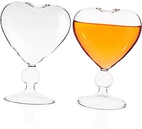 TOPBATHY 2 Copas De Cristal Con Forma De Corazón Para Barra Elegantes Copas De Cóctel Para Fiesta