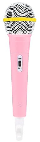 HEMOTON Mic Toy for Boys and Girls Pink Mini Microphone Prop Boy Girl's Plaything Plastic Microphone Toy