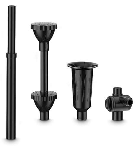Biling Water Fountain Nozzles with Telescopic Extension Pole for Pond Pumps Versatile Nozzles for Aquarium Garden Pond Pool