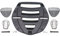 Givi PLATINE MM MM Kunststoff-Platten-Kit komplett für F-Träger, Schwarz, 40