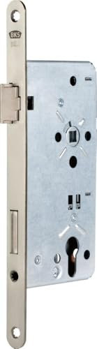 BKS B-00240-05-R-1 HT-Einsteckschloß PZW, 65/92/10 mm, Stulp 20 mm abger, silber lack, Din RS00240591