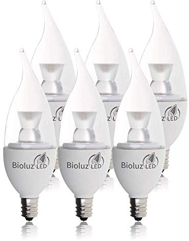 Bioluz LED Candelabra E12 basefiamma punta lampadine a candela LED dimmerabile 2700 K 5 Watt (40 W), E12, 5.00 wattsW 120.00 voltsV