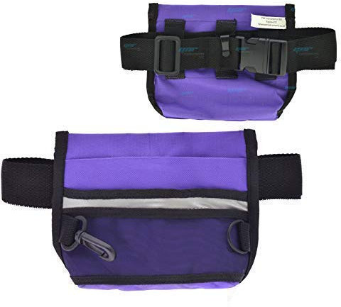 YNR Animal de Compagnie Friandise Pochette Chat Chien Entraînement Snack Sac Rangement Support Distributeur Casse-Croûte Jouets Boules Ceinture Réglable - Pourpre